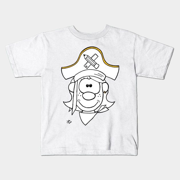 A school pirate Kids T-Shirt by JatoLino